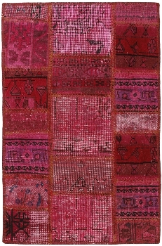 Persischer Vintage Patchwork Teppich handgeknüpft