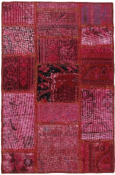 Persischer Vintage Patchwork Teppich handgeknüpft