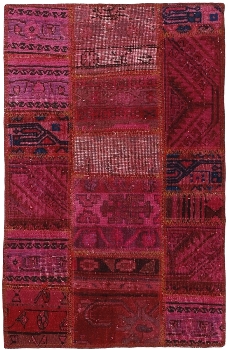 Persischer Vintage Patchwork Teppich handgeknüpft