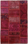 Persischer Vintage Patchwork Teppich handgeknüpft