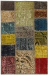 Persischer Vintage Patchwork Teppich handgeknüpft