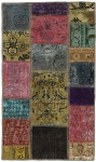 Persischer Vintage Patchwork Teppich handgeknüpft