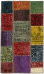 Persischer Vintage Patchwork Teppich handgeknüpft