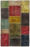 Persischer Vintage Patchwork Teppich handgeknüpft