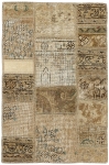 Persischer Vintage Patchwork Teppich handgeknüpft