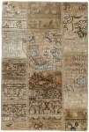 Persischer Vintage Patchwork Teppich handgeknüpft