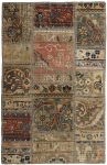 Persischer Vintage Patchwork Teppich handgeknüpft