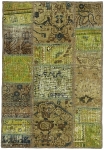 Persischer Vintage Patchwork Teppich handgeknüpft