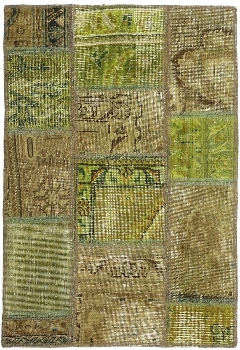 Persischer Vintage Patchwork Teppich handgeknüpft