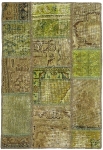 Persischer Vintage Patchwork Teppich handgeknüpft