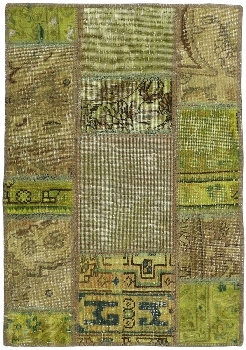 Persischer Vintage Patchwork Teppich handgeknüpft