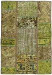 Persischer Vintage Patchwork Teppich handgeknüpft