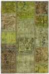 Persischer Vintage Patchwork Teppich handgeknüpft