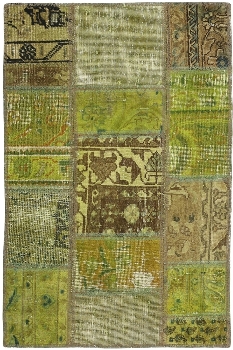 Persischer Vintage Patchwork Teppich handgeknüpft