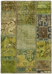 Persischer Vintage Patchwork Teppich handgeknüpft