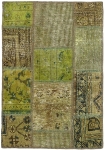 Persischer Vintage Patchwork Teppich handgeknüpft