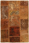 Persischer Vintage Patchwork Teppich handgeknüpft
