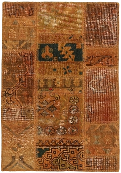 Persischer Vintage Patchwork Teppich handgeknüpft
