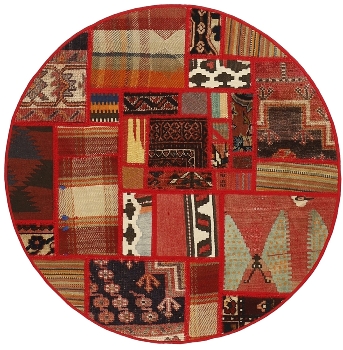 Handgeknüpfter persischer Teppich &Kelim Patchwork