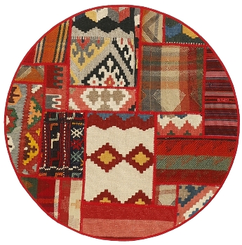Handgeknüpfter persischer Teppich &Kelim Patchwork