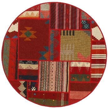 Handgeknüpfter persischer Teppich &Kelim Patchwork
