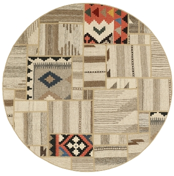 Handgeknüpfter persischer Teppich &Kelim Patchwork