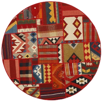 Handgeknüpfter persischer Teppich &Kelim Patchwork