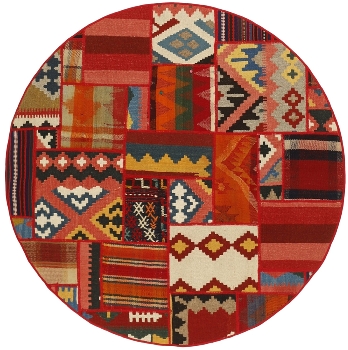 Handgeknüpfter persischer Teppich &Kelim Patchwork