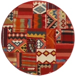 Handgeknüpfter persischer Teppich &Kelim Patchwork