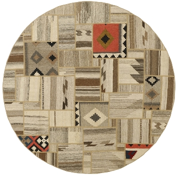Handgeknüpfter persischer Teppich &Kelim Patchwork