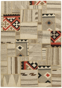 Handgeknüpfter persischer Teppich &Kelim Patchwork