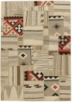 Handgeknüpfter persischer Teppich &Kelim Patchwork