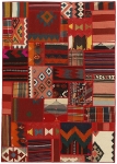 Handgeknüpfter persischer Teppich &Kelim Patchwork