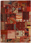 Handgeknüpfter persischer Teppich &Kelim Patchwork