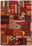 Handgeknüpfter persischer Teppich &Kelim Patchwork