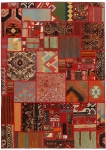 Handgeknüpfter persischer Teppich &Kelim Patchwork