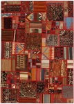 Handgeknüpfter persischer Teppich &Kelim Patchwork