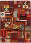 Handgeknüpfter persischer Teppich &Kelim Patchwork