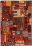 Handgeknüpfter persischer Teppich &Kelim Patchwork