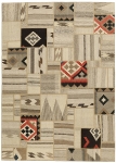 Handgeknüpfter persischer Teppich &Kelim Patchwork