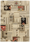 Handgeknüpfter persischer Teppich &Kelim Patchwork