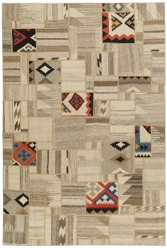 Handgeknüpfter persischer Teppich &Kelim Patchwork