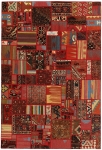 Handgeknüpfter persischer Teppich &Kelim Patchwork