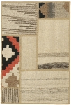 Handgeknüpfter persischer Teppich &Kelim Patchwork