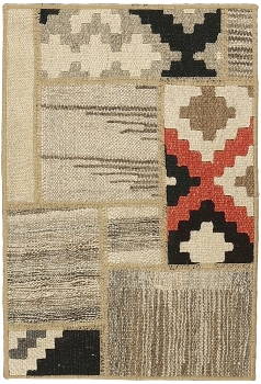 Handgeknüpfter persischer Teppich &Kelim Patchwork