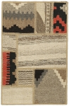 Handgeknüpfter persischer Teppich &Kelim Patchwork