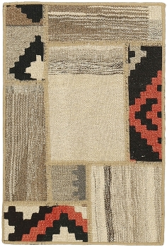 Handgeknüpfter persischer Teppich &Kelim Patchwork