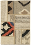 Handgeknüpfter persischer Teppich &Kelim Patchwork