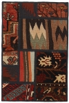 Handgeknüpfter persischer Teppich &Kelim Patchwork