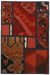 Handgeknüpfter persischer Teppich &Kelim Patchwork